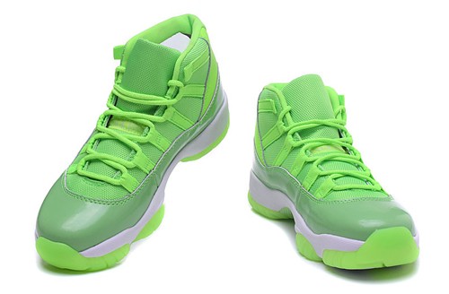 AIR JORDAN 11 “NEON GREEN” PE BASKETBALL SHOES-378037-133